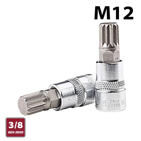 FIXMAN 3/8" Dr.bit Spline Socket M12